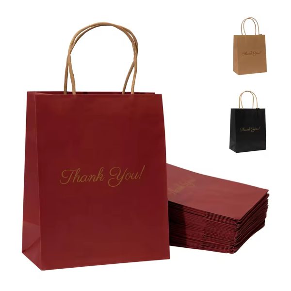 Wholesale Recyclable Food Bag Brown Kraft Paper Shopping Bags