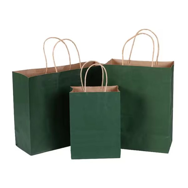 Wholesale Recyclable Food Bag Brown Kraft Paper Shopping Bags