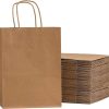 Gift Wrapping Takeaway Food Packaging Kraft Paper Bag With Handle