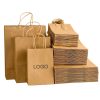 Wholesale Recyclable Food Bag Brown Kraft Paper Shopping Bags