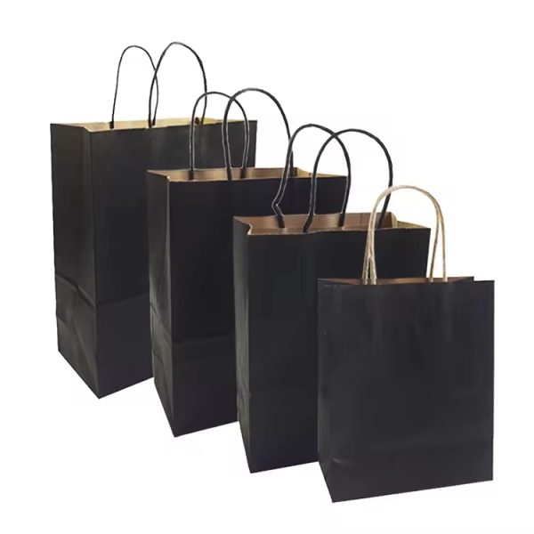 Wholesale Eco Friendly Customize Print logo Brown Kraft Paper Bag