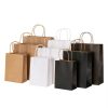 Custom Print logo Recyclable Clothes Craft Paper Gift Bags With Handle