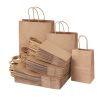 Custom Print logo Recyclable Clothes Craft Paper Gift Bags With Handle
