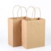 Custom Print logo Recyclable Clothes Craft Paper Gift Bags With Handle