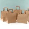 Takeaway Food Packaging Kraft Paper Bag With Customized Design