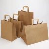Takeaway Food Packaging Kraft Paper Bag With Customized Design