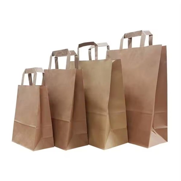 Takeaway Food Packaging Kraft Paper Bag With Customized Design