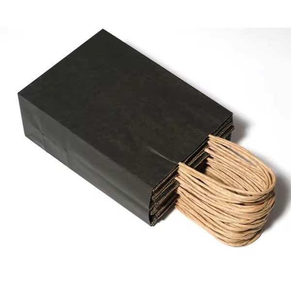 Solid Color Gift Packing Kraft Paper Bag for Store Wedding Christmas