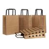 Customize Printed Brown Kraft Paper Bag With Flat Handles