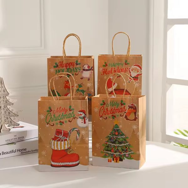 Reusable Special Delivery Christmas Bags Kraft Shopping Paper Bags
