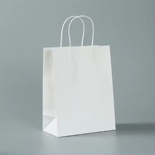 Custom Print logo Recyclable Clothes Craft Paper Gift Bags With Handle