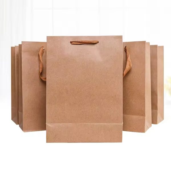Wholesale Kraft Brown Paper Bag Clothing Shoe Shopping Paper Bag
