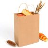 Restaurant Food Kraft brown paper bags with handles bulk