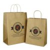 Eco-friendly Brown White Kraft Paper Bag for Take Away Paper Packaging with Customized Printing