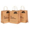 Wholesale Custom Printed Brown Grocery Wrapping Kraft Paper Gift Bags