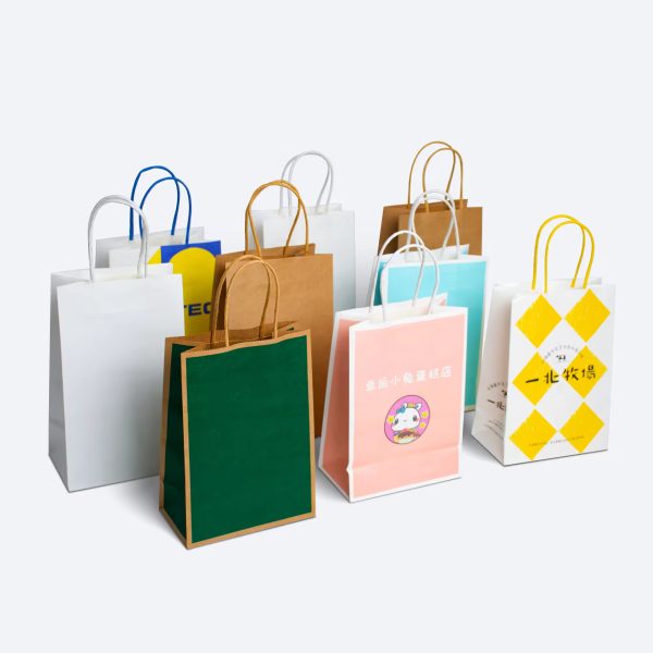 Milk Tea Delivery Packaging High-end Kraft Paper Bags wholesale