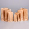 Customized Takeaway Lunch Food Packing Bread SOS Kraft Paper Bag Without Handle
