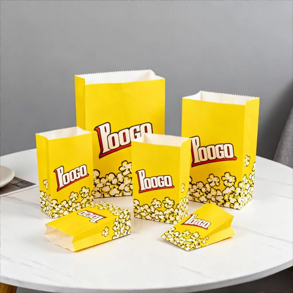 Main-001 Custom Oil-proof Kraft Paper Sandwich Cookie Bakery Packaging Kraft Paper Bag