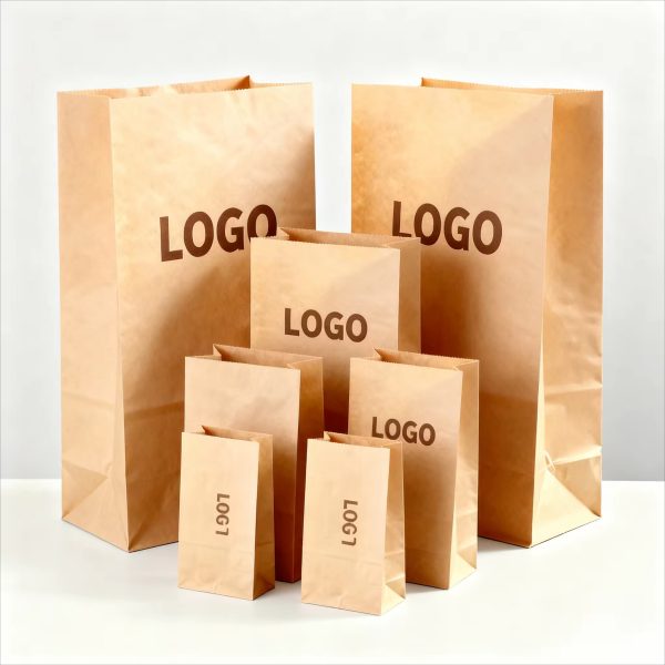 Kraft Paper Pack Takeaway Bread Sandwich Chicken Food Grade Premium Brown Paper Bags