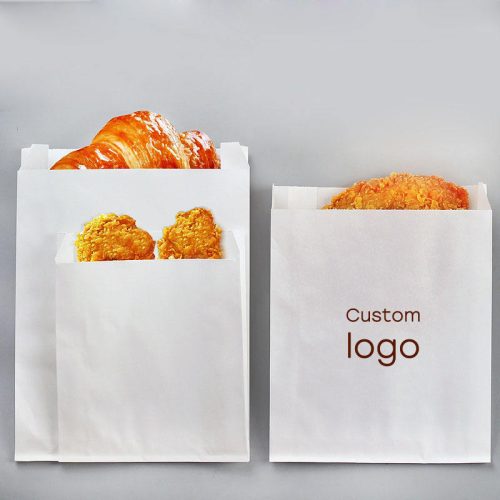 Customized Logo Pastry GreaseProof Sandwich Chip Cookie Food Grade Packaging Paper Bags