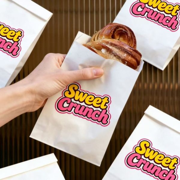 Factory Greaseproof Customized Printing Food Grade Disposable Take Away Sharp Bottom Paper Bag