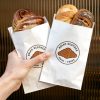 Factory Greaseproof Customized Printing Food Grade Disposable Take Away Sharp Bottom Paper Bag