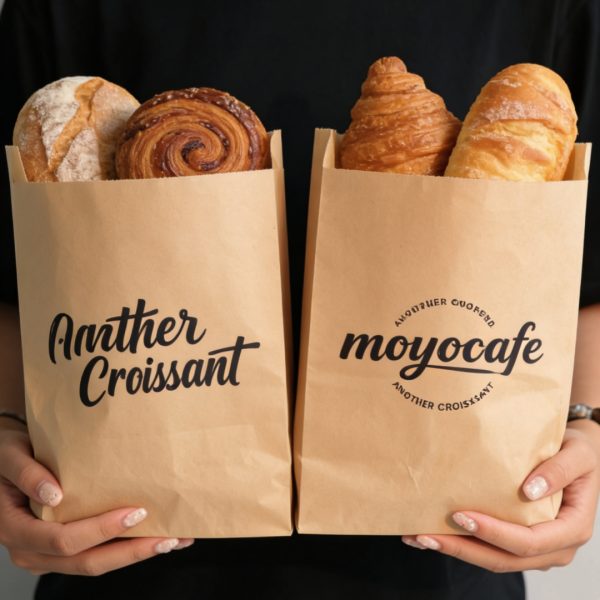 H5e47a5dbe1204c12be8dbd5ca667ffa0D Custom Oil-proof Kraft Paper Sandwich Cookie Bakery Packaging Kraft Paper Bag