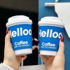 Custom ECO 8oz Cardboard Paper Coffee Cups Disposable Paper Cup with Lid