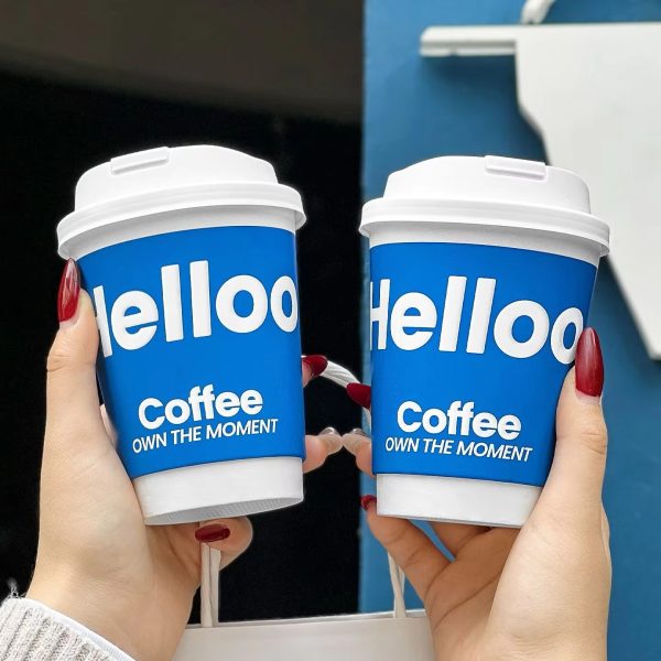 Custom ECO 8oz Cardboard Paper Coffee Cups Disposable Paper Cup with Lid