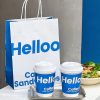 Custom ECO 8oz Cardboard Paper Coffee Cups Disposable Paper Cup with Lid