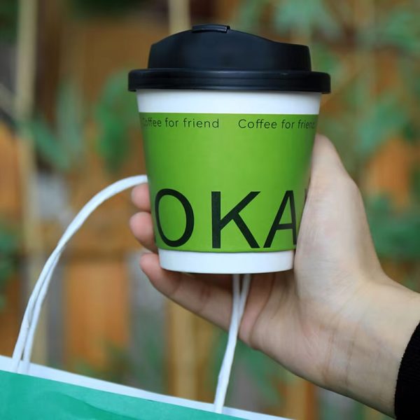 Disposable Eco-Friendly Double Wall Craft Coffee Cups PE Coating Food Grade Recyclable