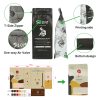Custom Printed Flat Bottom Coffee Bag with Degassing Valve Pocket Zipper
