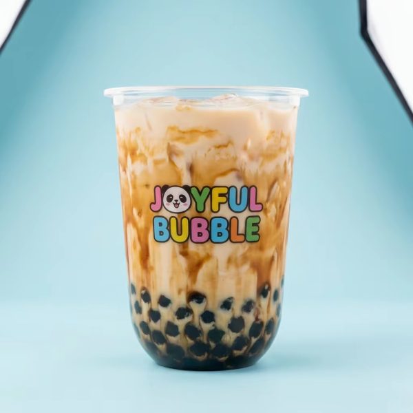 Custom Logo 12oz 14oz 16oz U-shaped PET PP Cups with Lids for Bubble Tea Iced Coffee