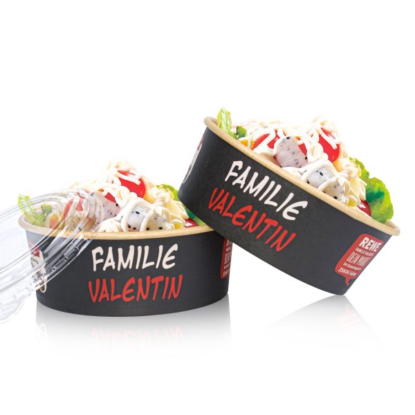 Eco Friendly Biodegradable Takeaway Kraft Paper Salad Bowl with PP Lid