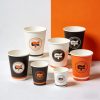 Custom Logo Food Grade Coffee Paper Cups Disposable Hot Drink Cups