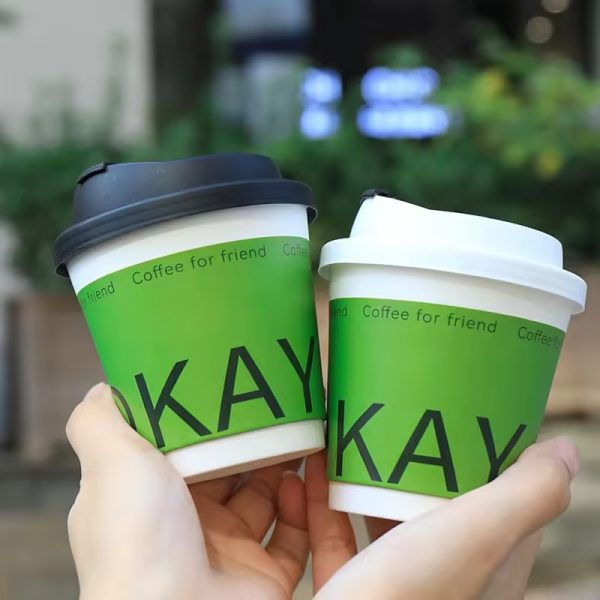 Disposable Eco-Friendly Double Wall Craft Coffee Cups PE Coating Food Grade Recyclable