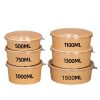 Wholesale Round Kraft Paper Disposable Food Grade Salad Bowls