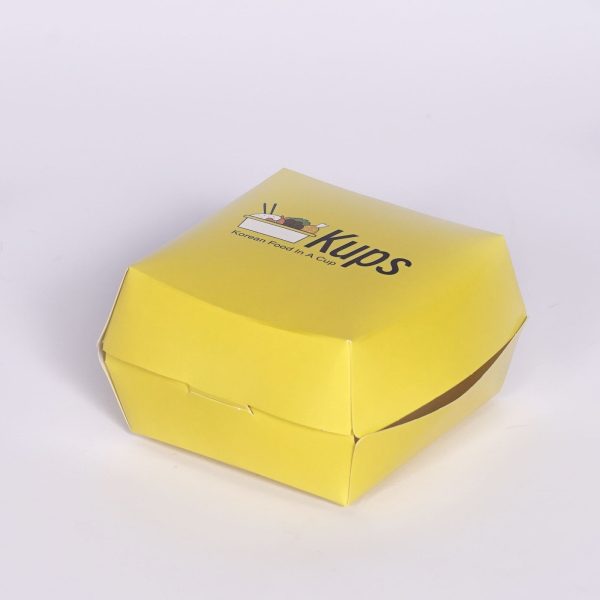 Custom print logo fast food sandwich fried chicken packaging paper burger box
