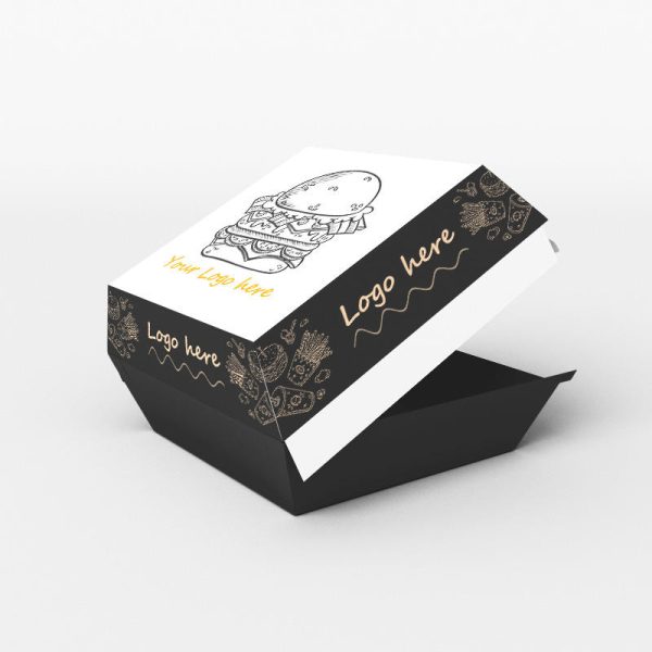 Wholesale Disposable fried Chicken Burger Box to Go Fast Food Hamburger Box