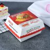 Custom Printed Hamburger Paper Box Oil Proof Takeaway Burger Container