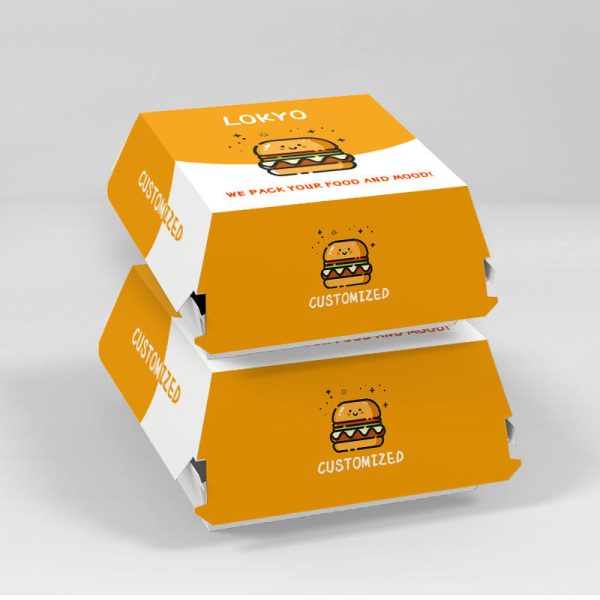Wholesale Disposable fried Chicken Burger Box to Go Fast Food Hamburger Box