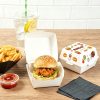 Takeaway Fast Food Burger Box Packaging White Cardboard Food Packaging Burger Box