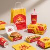 Biodegradable Takeaway Paper Packaging Customized Burger Box