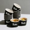 Custom logo Recyclable Disposable Paper Bowl Leak-proof Food Packaging Container