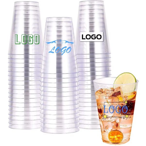 Wholesale Custom Logo 98mm Clear Disposable PET Cups Cold Drink Cups