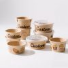 Nain-01 Eco Friendly Disposable PLA Coated Greaseproof Paper Bowl Clear Lid 12oz 18oz 24oz