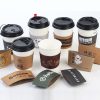 Custom Logo Corrugated Cardboard Kraft Coffee Cup Sleeves for Hot Cold Drinks