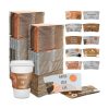 Custom Kraft Paper Coffee Cup Sleeve Single Wall TakeOut Design for Hot Drinks