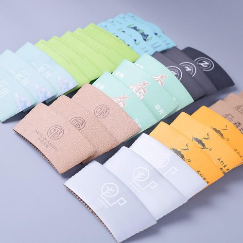Corrugated Coffee Cup Sleeve for Hot Cold Drinks Custom Logo