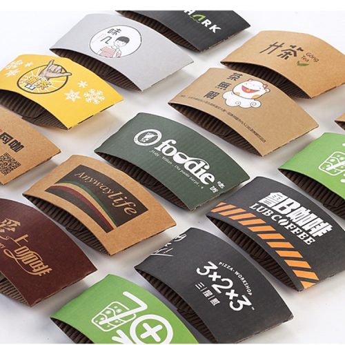 Recyclable Custom Hot Craft Paper Food Grade Single Wall Kpop Coffee Cup Sleeve